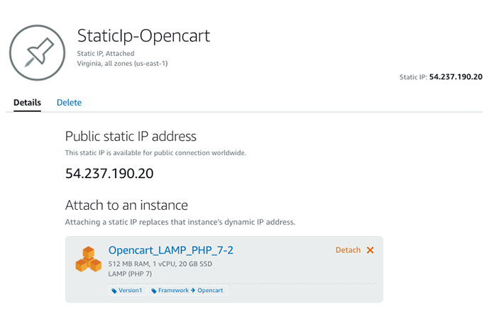 Static IP Opencart